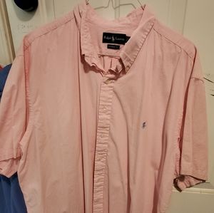 Polo pink short sleeve button up